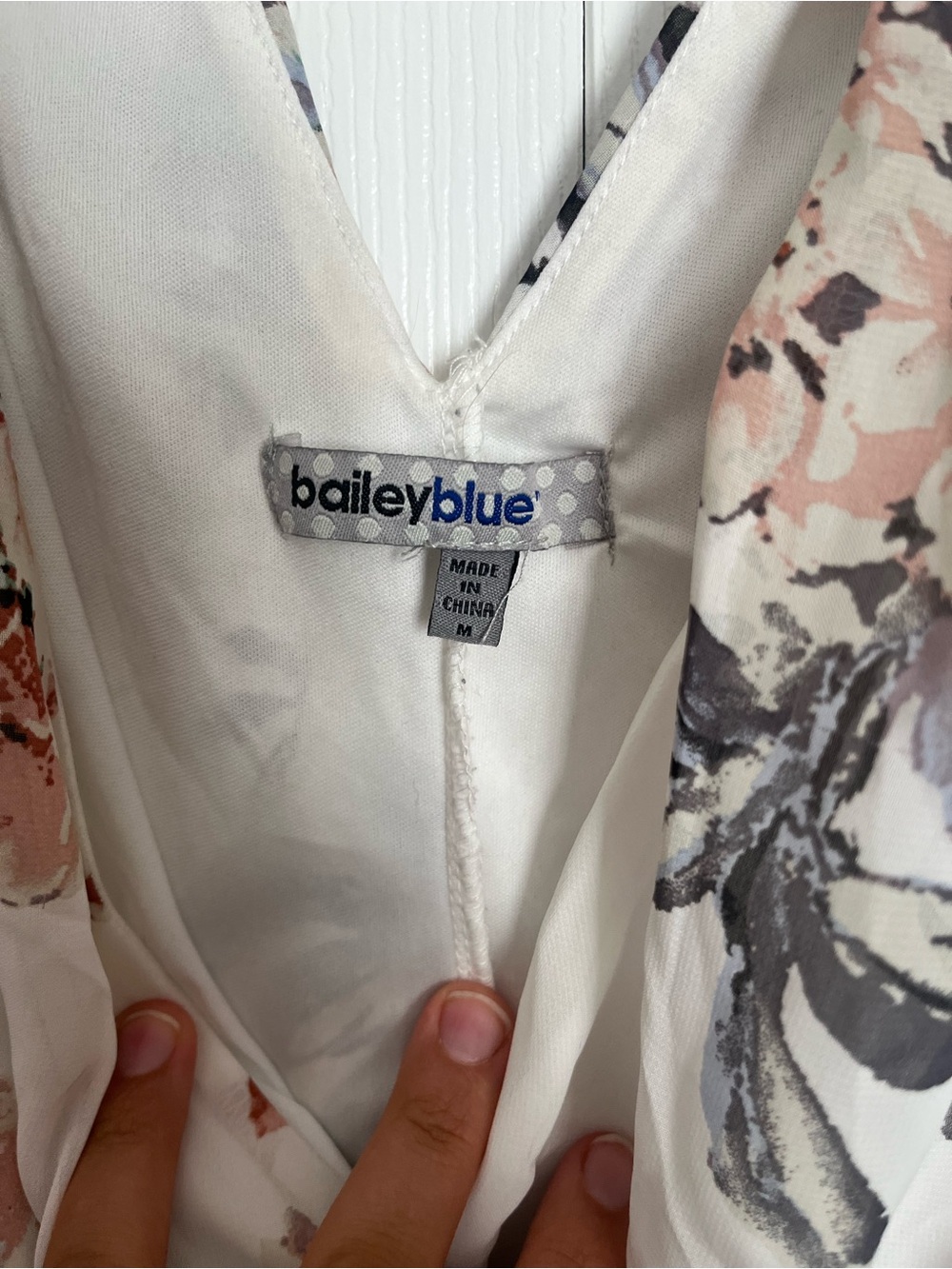 bailey blue Floral Print Romper in White, Pink, Gray - Picture 2 of 3